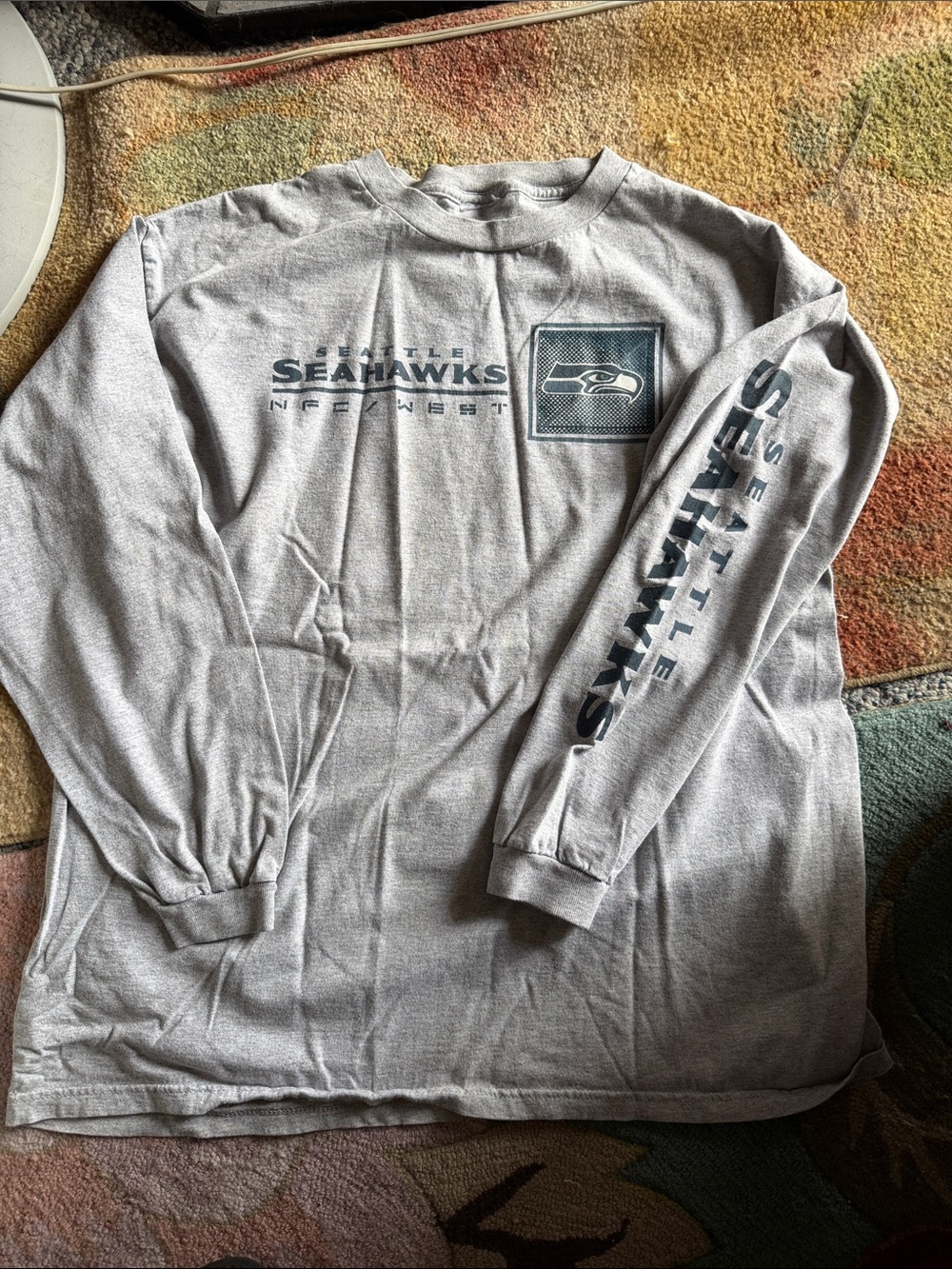 Men's Long-Sleeve Graphic Tee in Gray